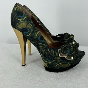 CIRCUS Womens SAM EDELMAN Leigh Peacock Pattern Platform Stiletto HEELS SZ 9